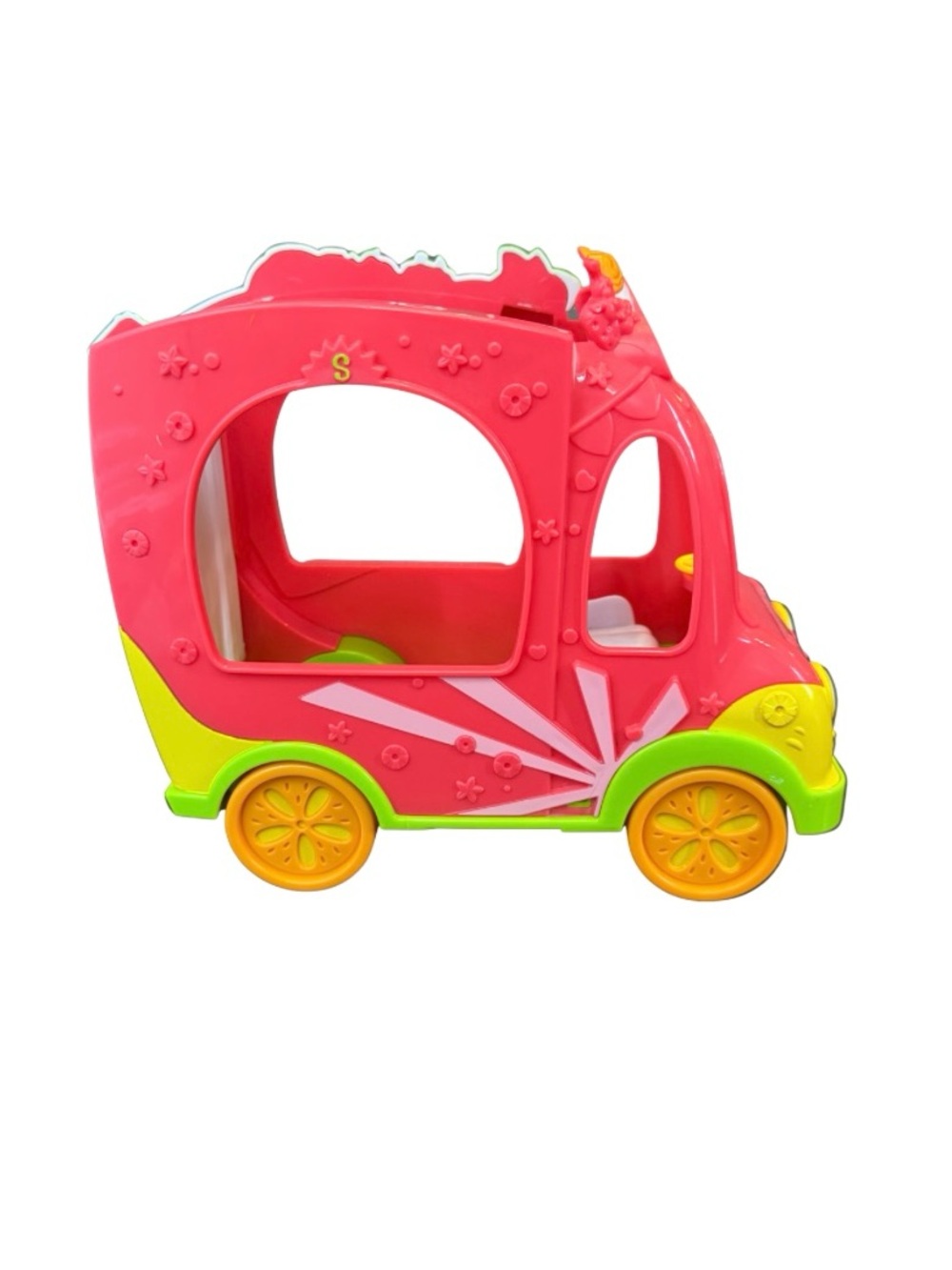 Shopkins Pink Hair Doll with Pink and Yellow Play Van - Picture 7 of 11